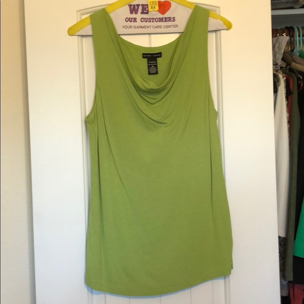 New York & Company lime green top size medium M